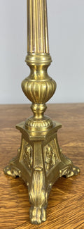 Candleholders Vintage French Brass Pair Tall Classical Candlesticks LOT 46736