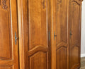 Wardrobe Vintage French Louis XVI Style Oak Four Door Carved Armoire LOT 6491