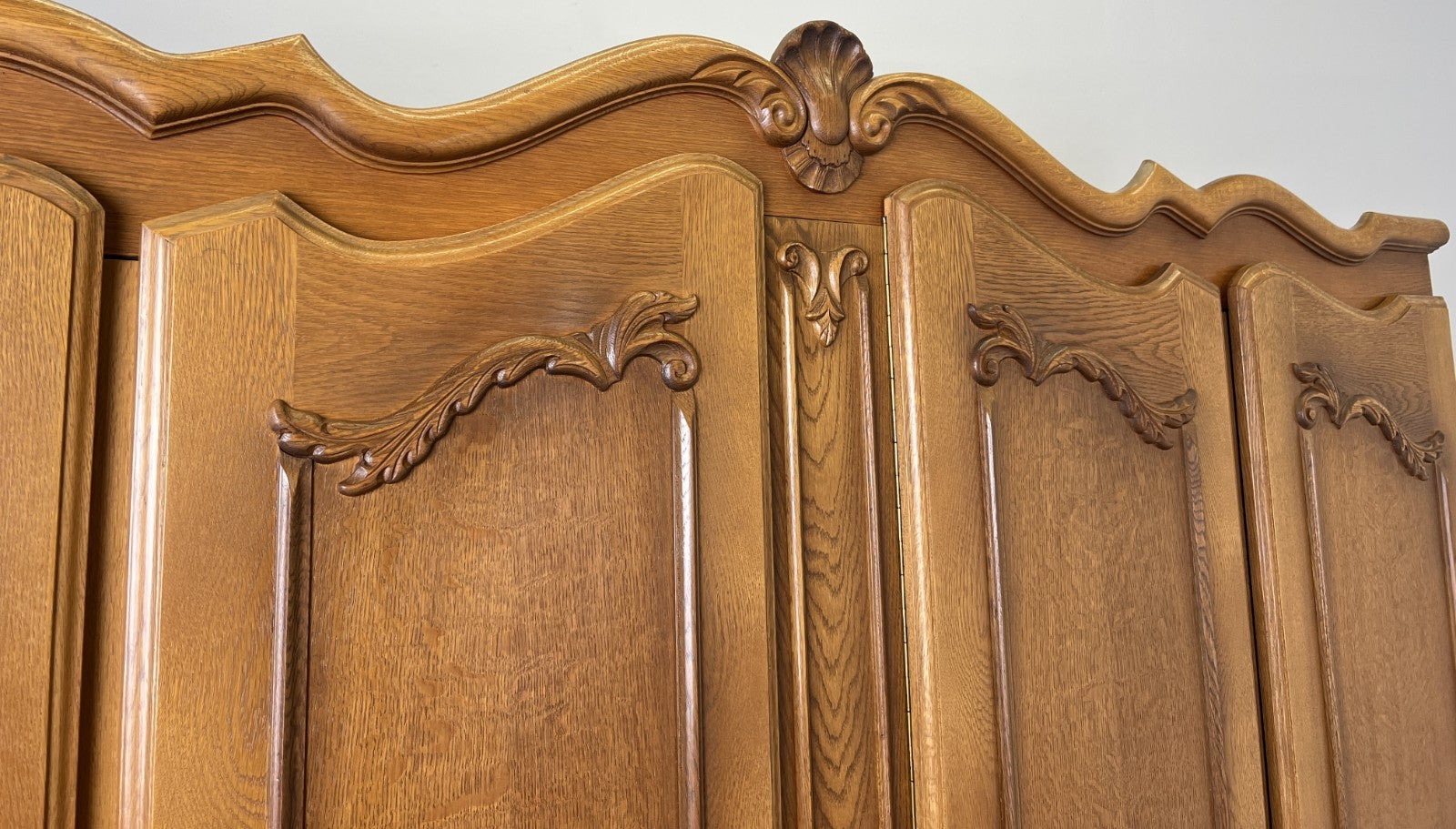 Wardrobe Vintage French Louis XVI Style Four Door Carved Armoire LOT 49333