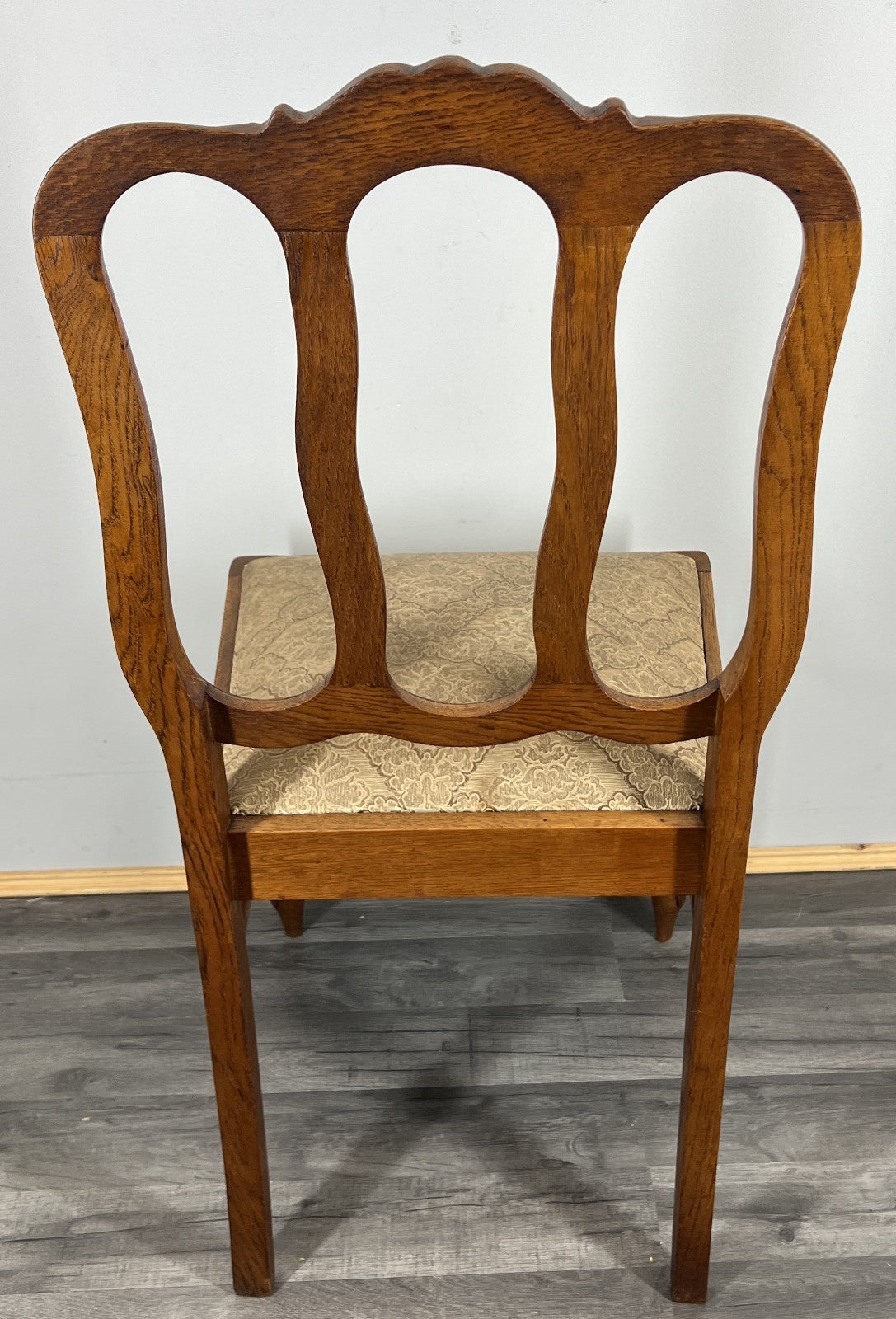 Chairs Vintage French Louis XVI Style Oak Upholstered Set of 6 Carved LOT 440113