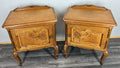 Vintage French Bedside Tables Nightstands Louis XV Style Side Cabinets LOT 39070