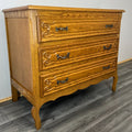 Chest of Drawers Vintage French Louis XIV Style 3 Drawer Carved Cabinet LOT 27593