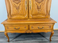 Cabinet Vintage French Style Oak Carved Storage Drawers Cupboard LOT 37537