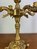 Candelabra Vintage Brass Five Arm Ornate Candle Holder LOT 4033