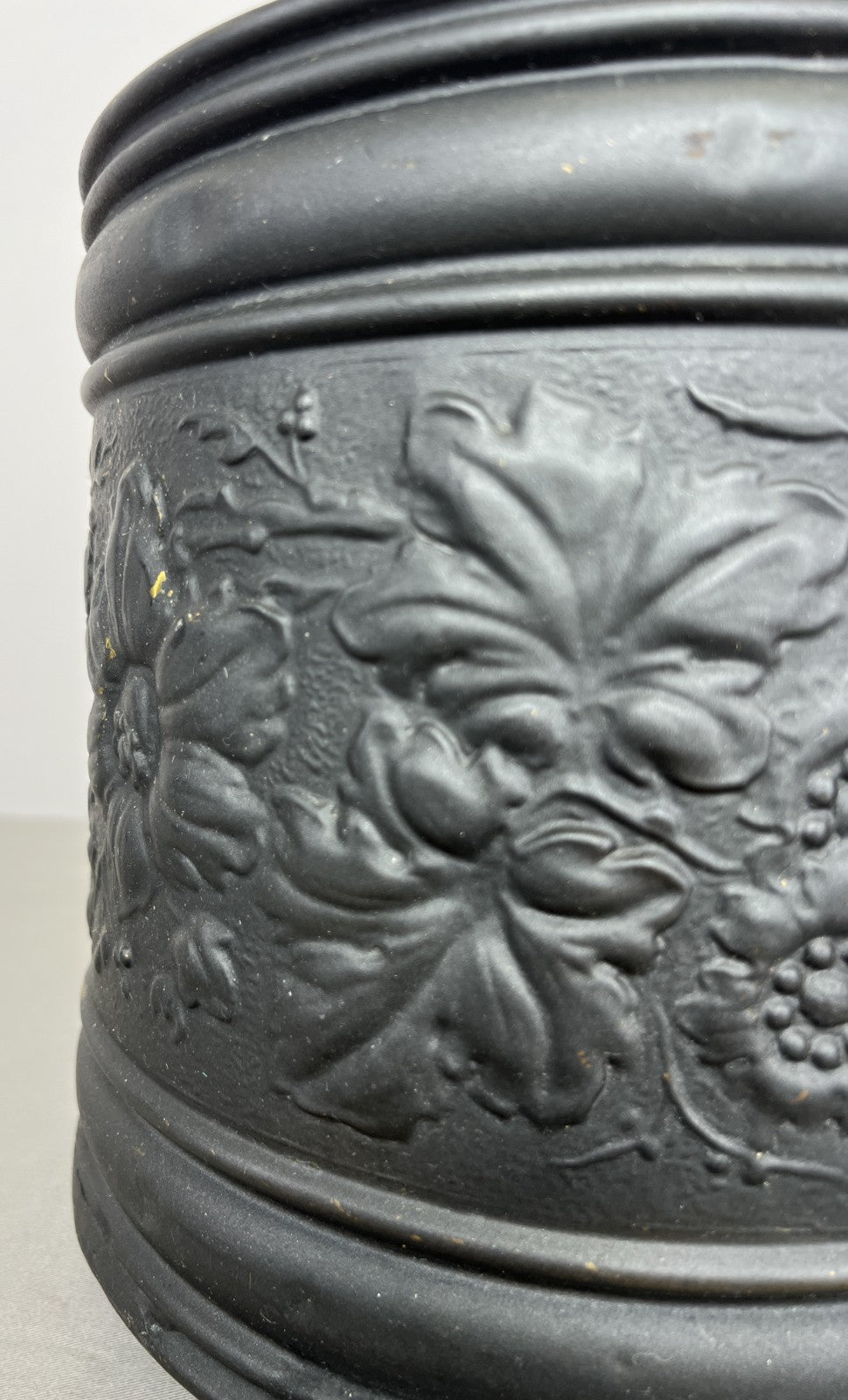 Plant Pot Vintage French Painted Brass Floral Jardiniere Planter LOT 6472