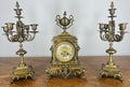 Clock Vintage French Style Clock Garniture with Candelabras LOT 46610