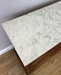 Cabinet Antique French Style Marble Top Oak Sideboard Carved Cupboard LOT 628410