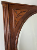 Mirror Antique French Style Oak Arched Carved Large Wall Mirror LOT 6530