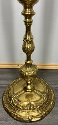 Vintage French Ashtray Stand Brass & Crystal Ornate Pedestal LOT 42326