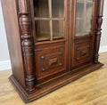 Bookcase Antique French Style Glazed Display Cabinet Oak Sideboard LOT 6545