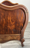 Bed Antique French Style Mahogany Double Bed Frame Carved Headboard LOT 47333