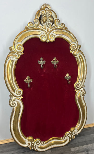 Coat Rack Antique French Style Ornate Wall Mounted 4 Hook Hall Rack LOT 28440