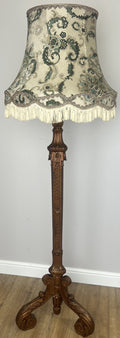 Floor Lamp Vintage French Style Ornate Standing Lamp with Fringe Shade LOT 60730