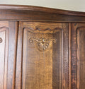 Wardrobe Vintage French Louis XVI Style Oak Four Door Carved Armoire LOT 6505