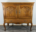 Cabinet Vintage French Louis XVI Style Oak Cupboard Carved Sideboard LOT 40171