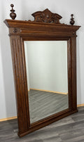 Antique French Style Carved Wall Mirror Oak Ornate Wall Frame LOT 45527