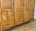Wardrobe Vintage French Louis XVI Style Oak Four Door Carved Armoire LOT 6533