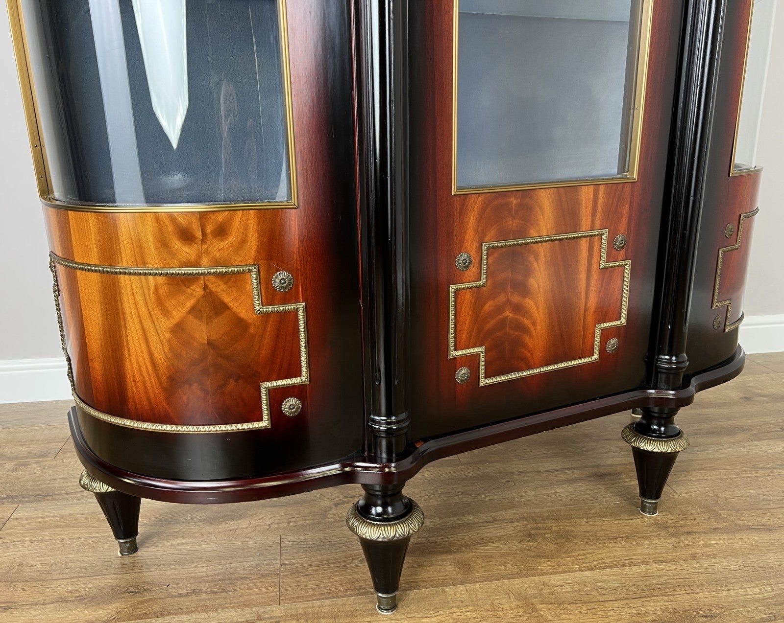 Cabinet Vintage French Style Empire Display Cabinet Marble Top Glass LOT 497710