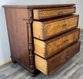 Chest of Drawers Antique French Burr Style 4 Drawers Carved Cabinet LOT 44972