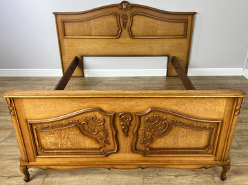 Bed Vintage French Louis XVI Style Double Frame Carved Headboard LOT 63910