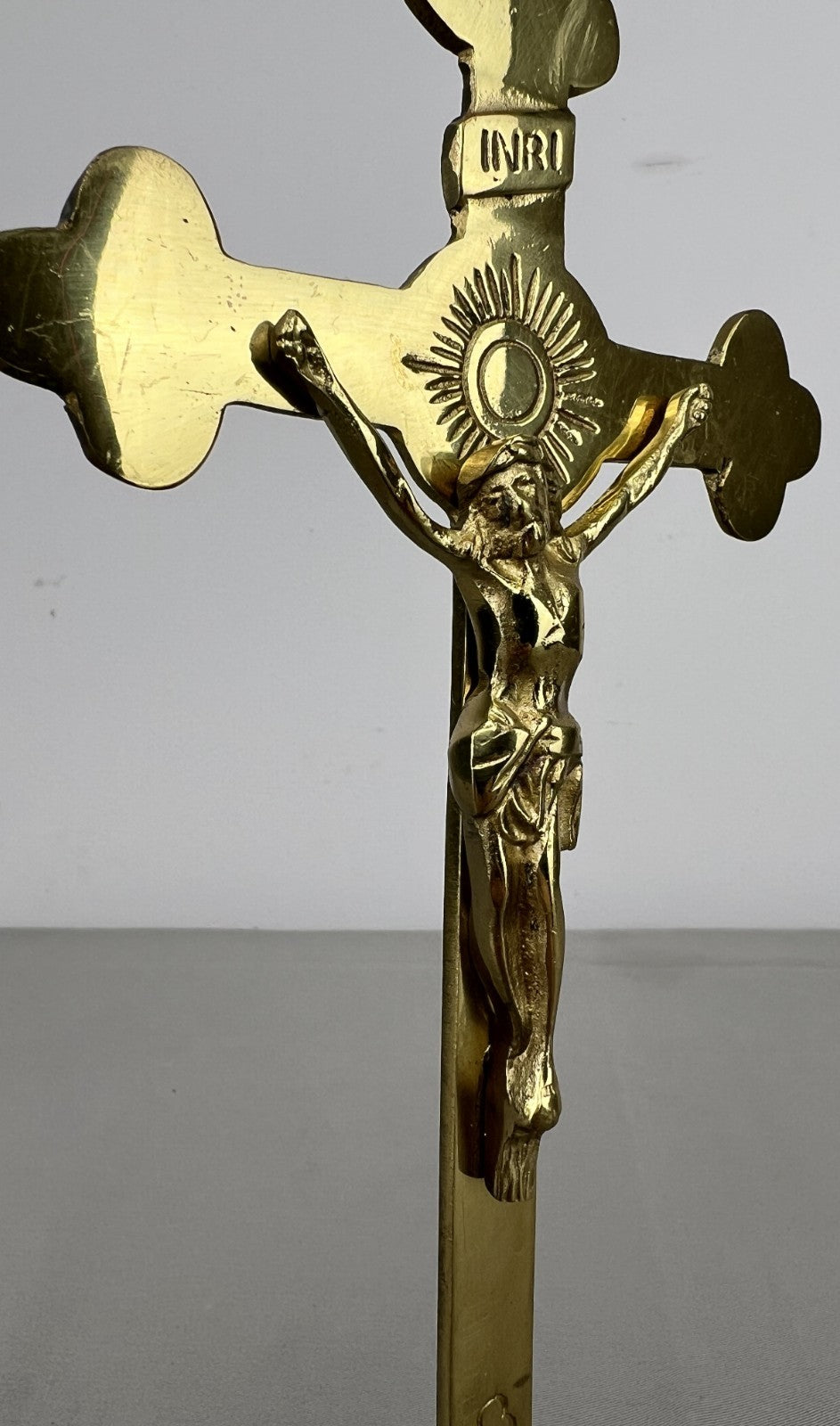 Crucifix Vintage French Style Religious Cross Standing Ornament LOT 64313