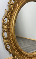 Vintage French Oval Wall Mirror with Ornate Rococo Frame Wall Decor LOT 43583