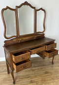 Vintage Dressing Table with Mirror French Oak Louis Vanity Table Makeup LOT 49763