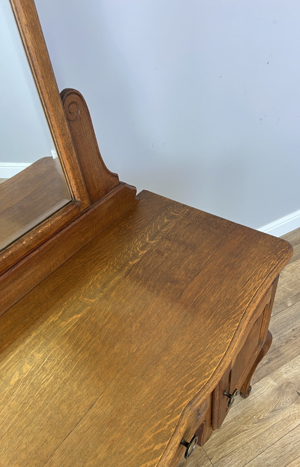 Dressing Table with Mirror Vintage French Oak Louis Vanity Table Makeup LOT 63178