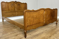 Bed Vintage French Louis XVI Double Bed Frame Oak Carved Headboard LOT 49132