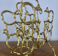 Newspaper Rack Vintage French Style Brass Magazine Stand LOT 46475