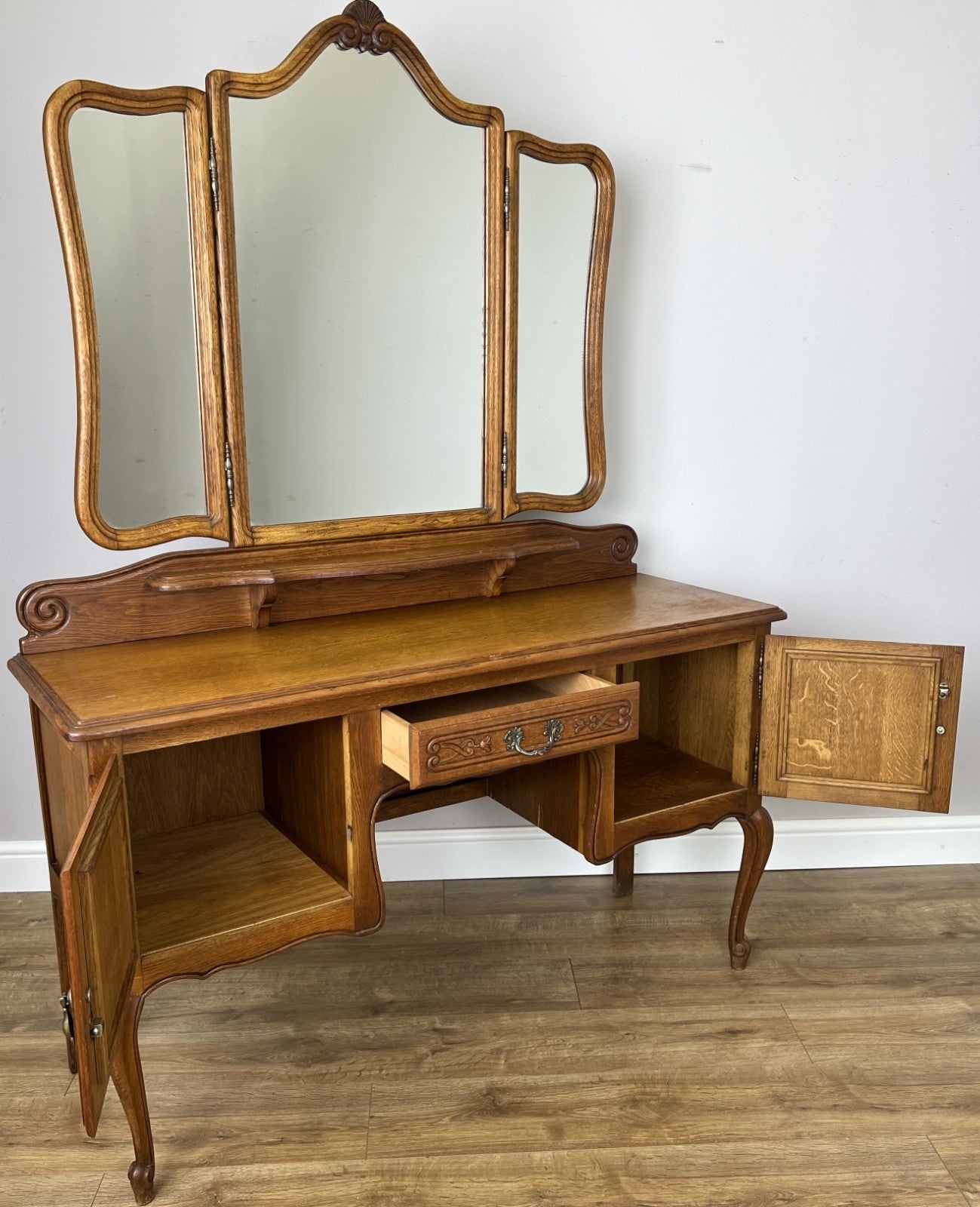 Dressing Table with Mirror Vintage French Louis Vanity Table Makeup LOT 634113