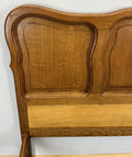 Bed Vintage French Louis XVI Double Bed Frame Oak Carved Headboard LOT 46178