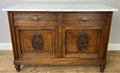 Cabinet Antique French Style Marble Top Oak Sideboard Carved Cupboard LOT 63121