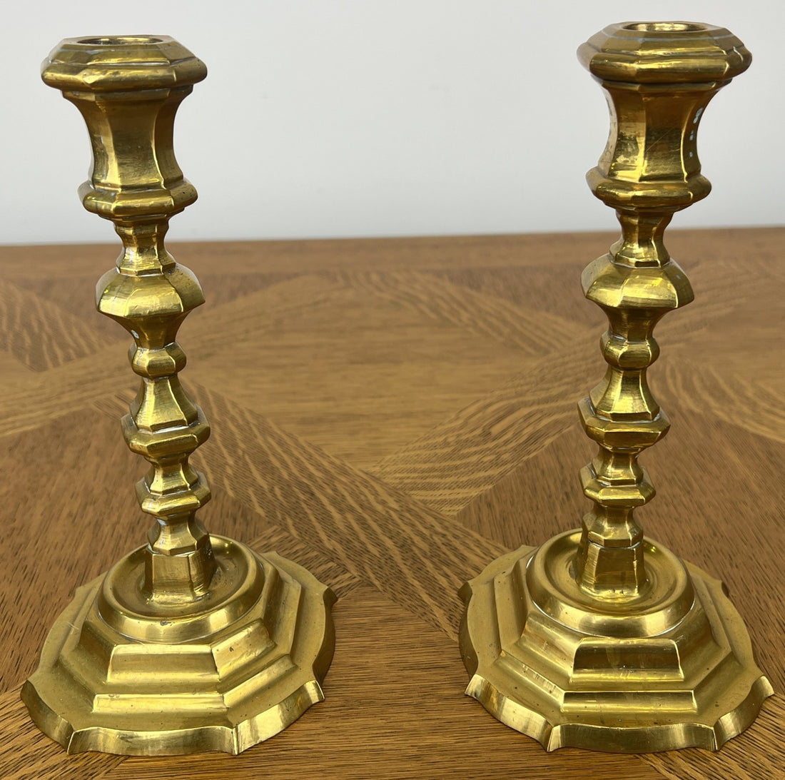 Pair of Candelabras Vintage Brass Ornate Candle Holders Decorative Set LOT 60470