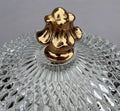 Ceiling Lamp Vintage French Brass Pressed Crystal Pendant Chandelier LOT 60014