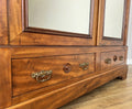 Wardrobe Antique French Mahogany Two Door Carved Mirrored Armoire LOT 616413