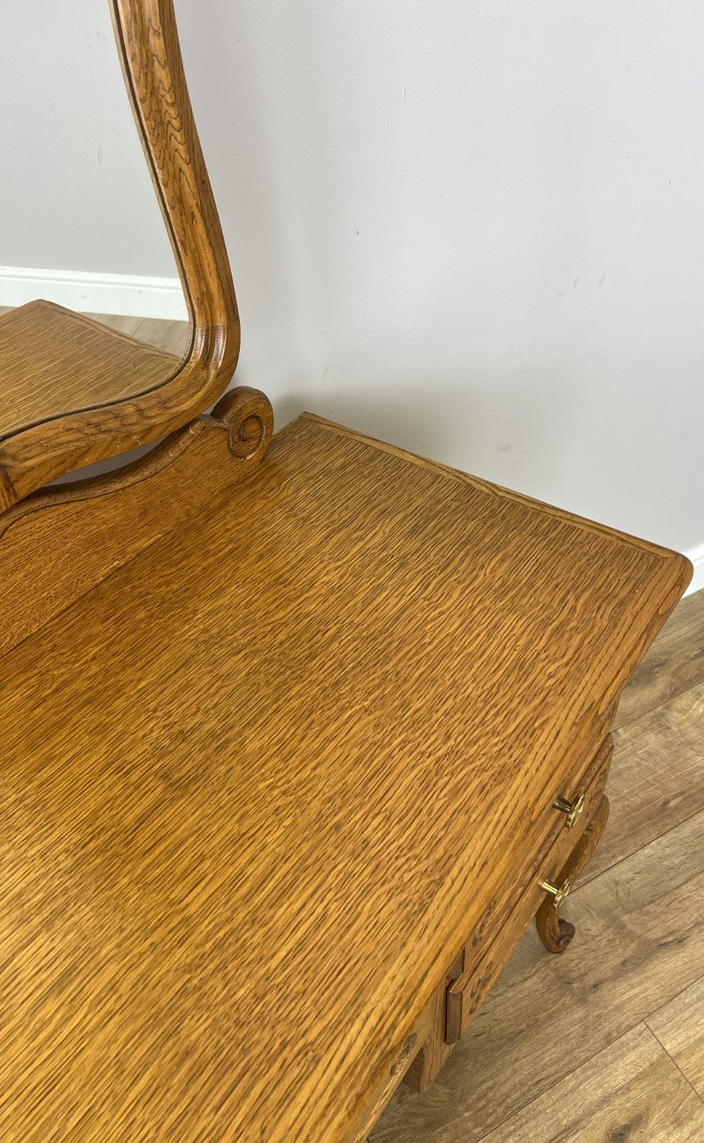 Dressing Table with Mirror Vintage French Oak Louis Vanity Table Makeup LOT 63215