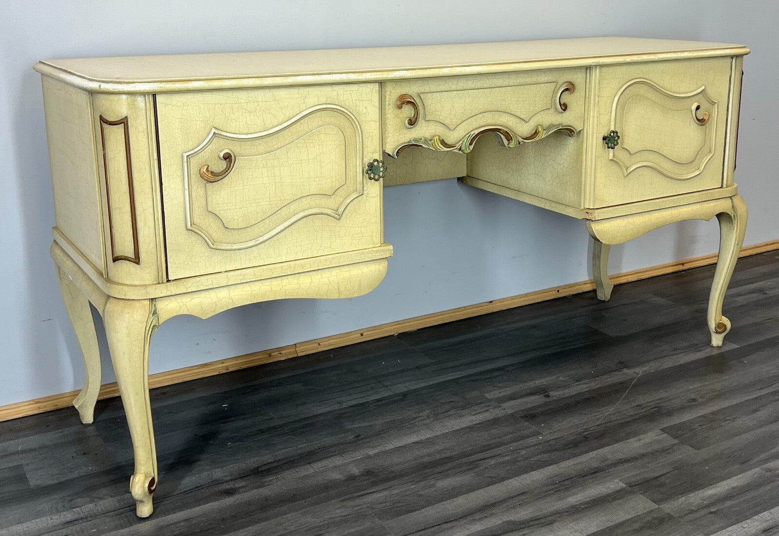 Sideboard Vintage French Louis XIV Shabby Chic Commode Carved Cabinet LOT 31061