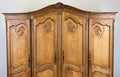 Wardrobe Vintage French Louis XVI Style Oak Four Door Armoire LOT 48132