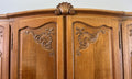 Wardrobe Vintage French Louis XVI Style Oak Four Door Carved Armoire LOT 48315