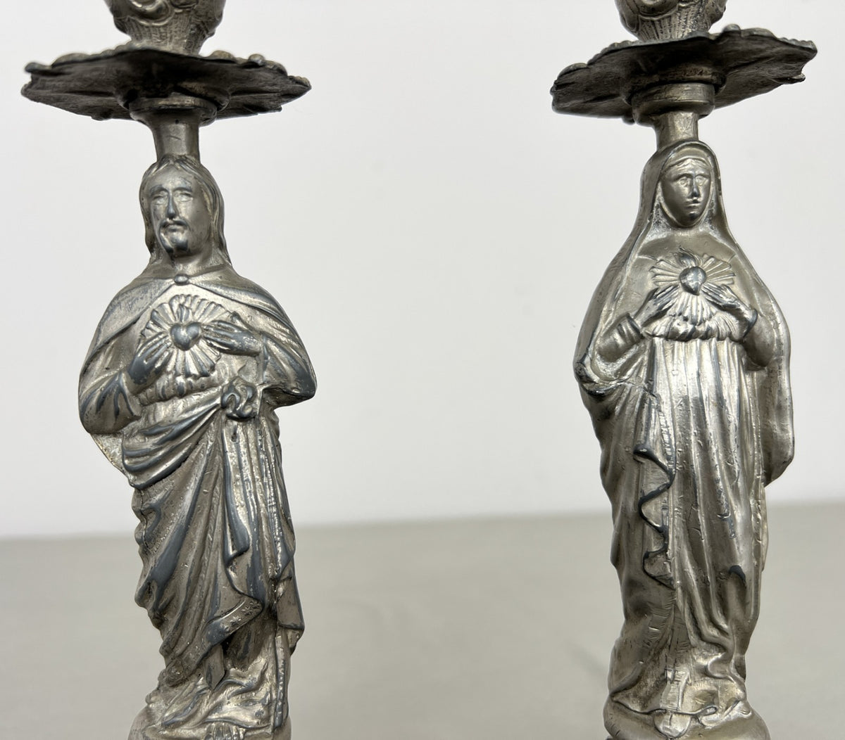 Pair of Candle Holders Vintage French Style Figural Design Candlesticks LOT 6471