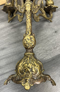 Candelabra Vintage French Brass 5 Arm Ornate Rococo Candle Holder LOT 42749