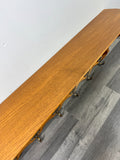 French Vintage Style Coat Rack Oak 6 Hooks Ornate Wall Shelf Coat LOT 47256