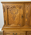 Cabinet Vintage French Louis XVI Oak Display Buffet Carved Sideboard LOT 63163