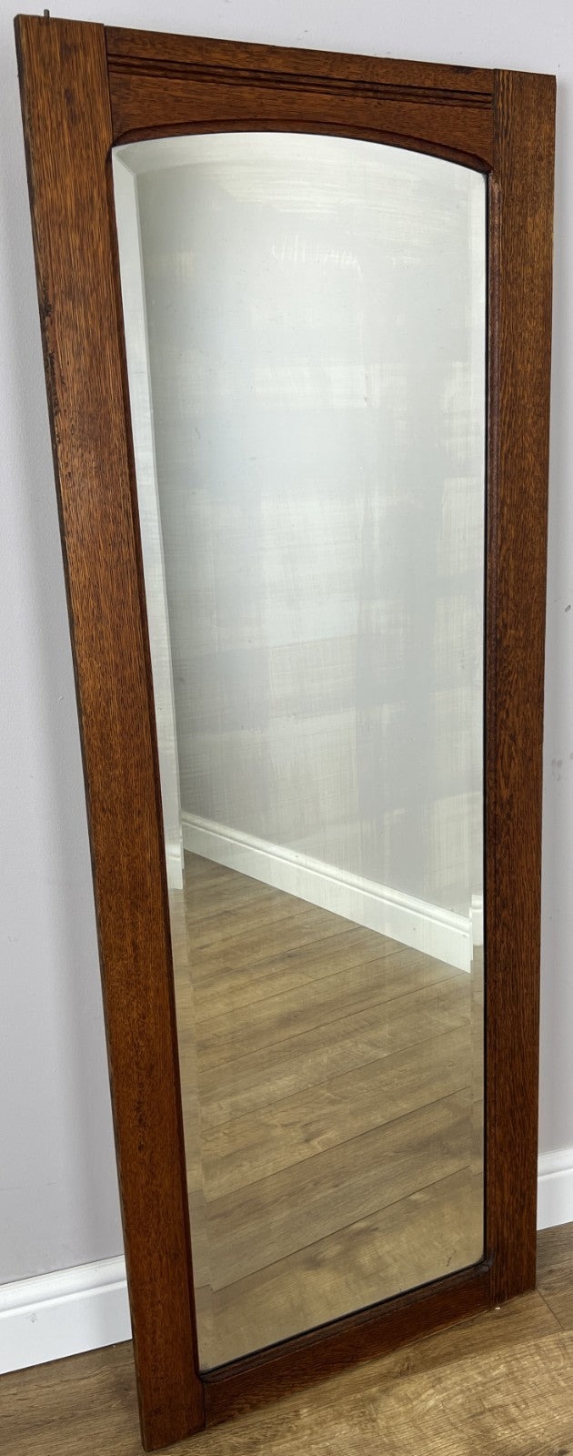 Mirror Antique French Style Oak Carved Wardrobe Mirror Polished Glass LOT 61900