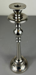 Pair of Candle Holders Vintage French Silver Metal Column Candlesticks LOT 50777