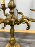 Lamp Vintage French Brass 3 Arm Candelabra Light Ornate Rococo Design LOT 44515