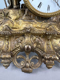 Mantel Clock Antique French Japy Frères Gilt Bronze Figure Clock LOT 36028