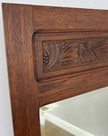 Mirror Antique French Style Oak Carved Wardrobe Mirror Polished Glass LOT 61943