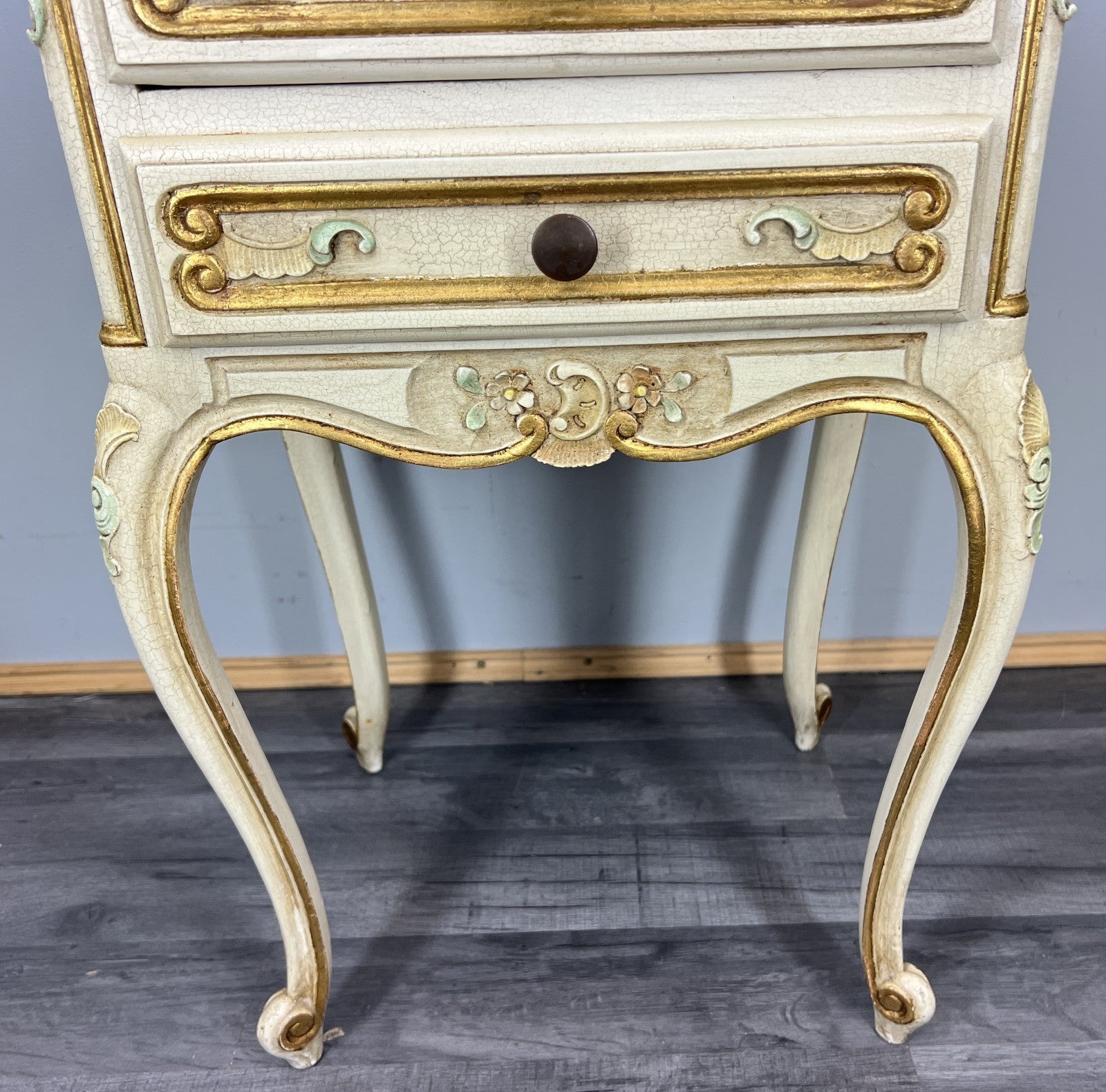 Pair of Bedside Tables Vintage Shabby Chic Louis Nightstands Cabinets LOT 43417